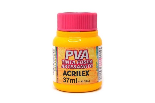 TINTA PVA FOSCA 37ML ACRILEX AMARELO OURO  